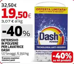 Coop Master Alleanza 3.0 Detersivo in polvere per lavatrice Dash offerta