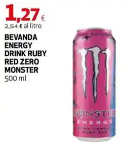 Coop Master Alleanza 3.0 Energy drink ruby red zero monster offerta