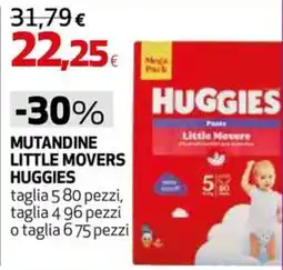 Coop Master Alleanza 3.0 Mutandine little movers huggies offerta