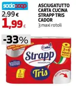 Coop Master Alleanza 3.0 Asciugatutto carta cucina Strapp Tris Cador offerta