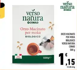 Conad Orzo Macinato per moka Biologico verso natura CONAD offerta