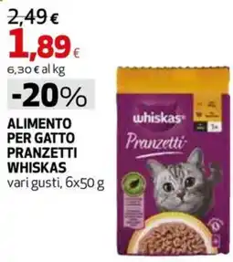 Coop Master Alleanza 3.0 Panzetti Whiskas offerta