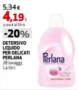 Coop Master Alleanza 3.0 Detersivo liquido per delicati Perlana offerta