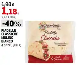 Coop Master Alleanza 3.0 Piadelle classiche Mulino Bianco offerta
