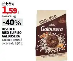 Coop Master Alleanza 3.0 Biscotti Riso su Riso Galbusera cacao e cereali offerta