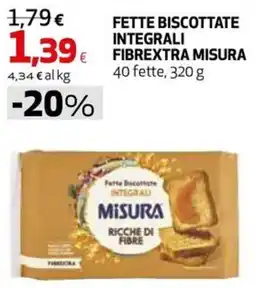 Coop Master Alleanza 3.0 Fette biscottate integrali Misura offerta