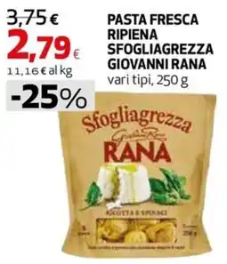 Coop Master Alleanza 3.0 Pasta fresca ripiena sfogliagrezza giovanni rana offerta