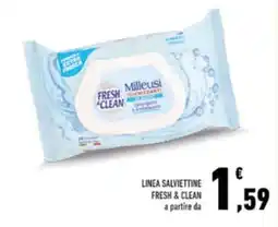 Conad Milleusi salviettine fresh & clean offerta