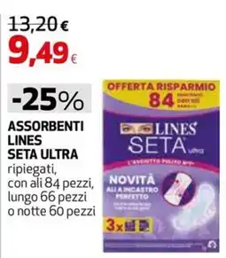 Coop Master Alleanza 3.0 Assorbenti Lines Seta Ultra offerta