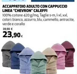 Coop Master Alleanza 3.0 Accappatoio adulto con cappuccio linea "Chevron" Caleffi offerta