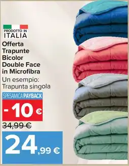 Carrefour Market Trapunte Bicolor Double Face in Microfibra offerta