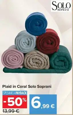 Carrefour Market Plaid in Coral Solo Soprani offerta