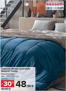 Carrefour Market Trapunta Bicolor reversibile Bassetti Trendy offerta
