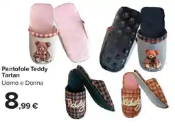 Carrefour Market Pantofole Teddy Tartan offerta