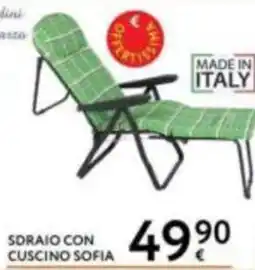 Le Mille Sdraio con cuscino sofia offerta