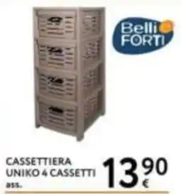 Le Mille Cassettera Uniko 4 cassetti offerta