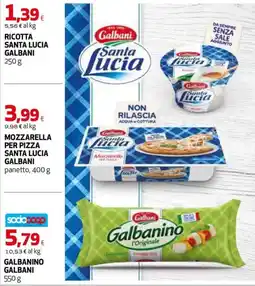 Coop Master Alleanza 3.0 Ricotta Santa Lucia Galbani offerta