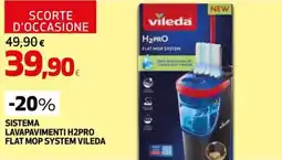 Coop Master Alleanza 3.0 Sistema lavapavimenti H2PRO Flat Mop System Vileda offerta