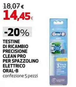 Coop Master Alleanza 3.0 Testine di ricambio precisione clean pro per spazzolino elettrico oral-b offerta