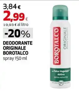Coop Master Alleanza 3.0 Deodorante originale Borotalco offerta