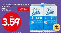 Hardis Latte Podda parzialmente scremato offerta
