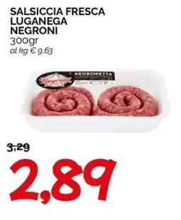 Hardis Salsiccia fresca Luganega Negroni offerta