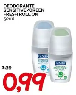 Hardis Deodorante sensitive green fresh roll on generA offerta
