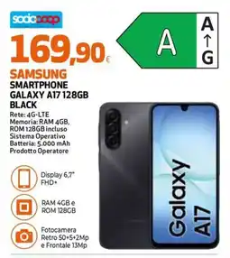 Coop Master Alleanza 3.0 Samsung Smartphone Galaxy A17 128GB Black offerta