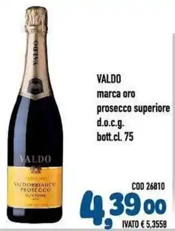 Del Prete Distribuzioni Valdo prosecco superiore d.o.c.g. offerta