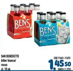 Del Prete Distribuzioni San Benedetto bitter bianco/rosso offerta