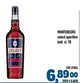 Del Prete Distribuzioni Montenegro select aperitivo offerta