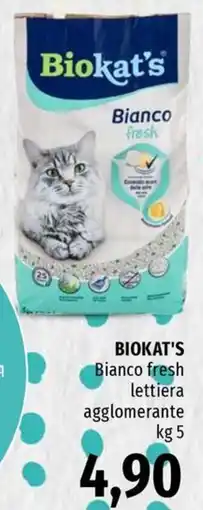 Famila Superstore Biokat's Bianco fresh lettiera agglomerante offerta