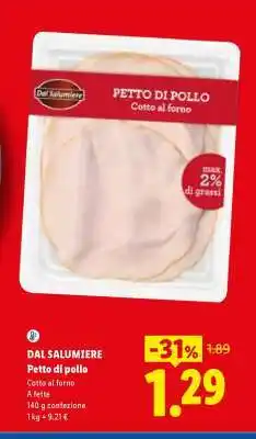 Lidl Dal Salumiere Petto di pollo offerta