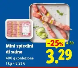 Lidl Mini spiedini di suino offerta
