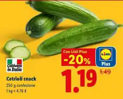 Lidl Cetrioli snack offerta
