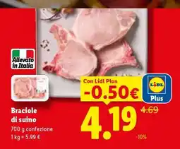 Lidl Braciole di suino offerta