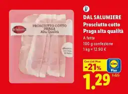 Lidl DAL SALUMIERE Prosciutto cotto Praga alta qualità offerta