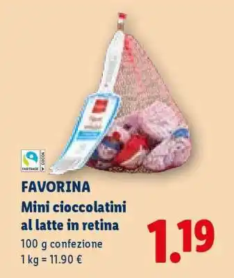 Favorina Mini cioccolatini al latte in retina