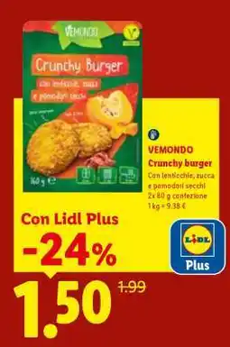 Lidl Vemondo Crunchy Burger offerta