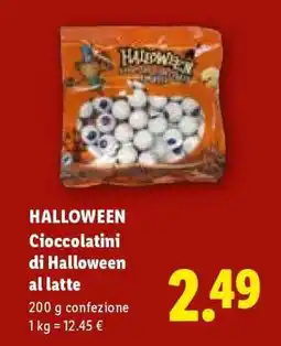 Lidl HALLOWEEN Cioccolatini di Halloween al latte offerta