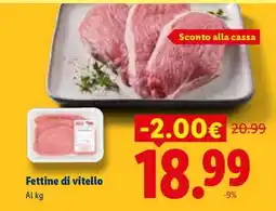 Lidl Fettine di vitello offerta
