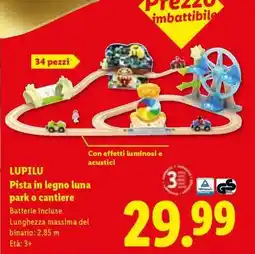 Lidl LUPILU Pista in legno luna park o cantiere offerta