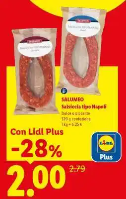 Lidl Salumeo Salsiccia tipo Napoli offerta