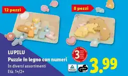 Lidl Lupilu Puzzle in legno con numeri offerta
