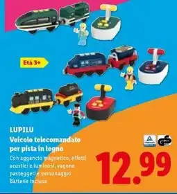 Lidl LUPILU Veicolo telecomandato per pista in legno offerta