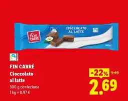 Lidl Fin Carré Cioccolato al latte offerta