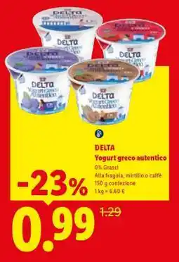 Lidl Delta Yogurt Greco Autentico offerta