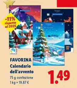 Lidl Favorina Calendario dell'avvento offerta