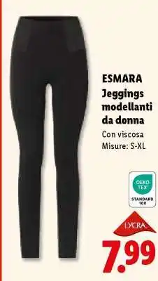 Lidl esMara Jeggings modellanti da donna offerta