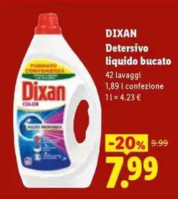 Lidl DIXAN Detersivo liquido bucato offerta